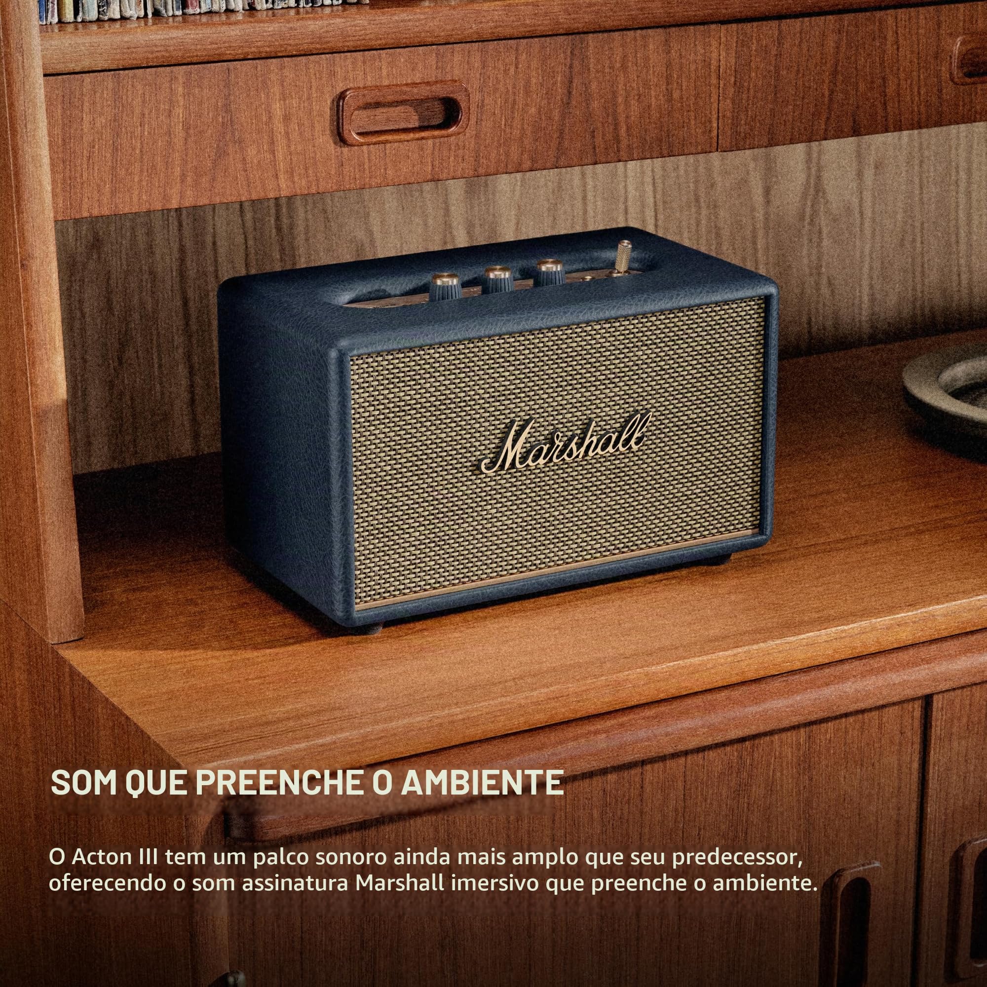 Marshall Acton III Bluetooth Speaker - Midnight Blue : Amazon.com